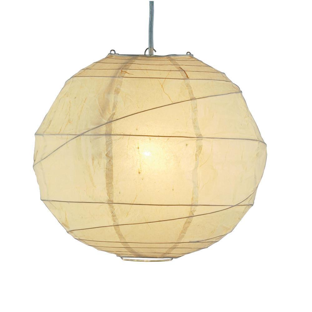 Large Orb Pendant Natural - Adesso: ETL Listed, 4-Socket Ceiling Fixture, Adjustable Height, Modern Style