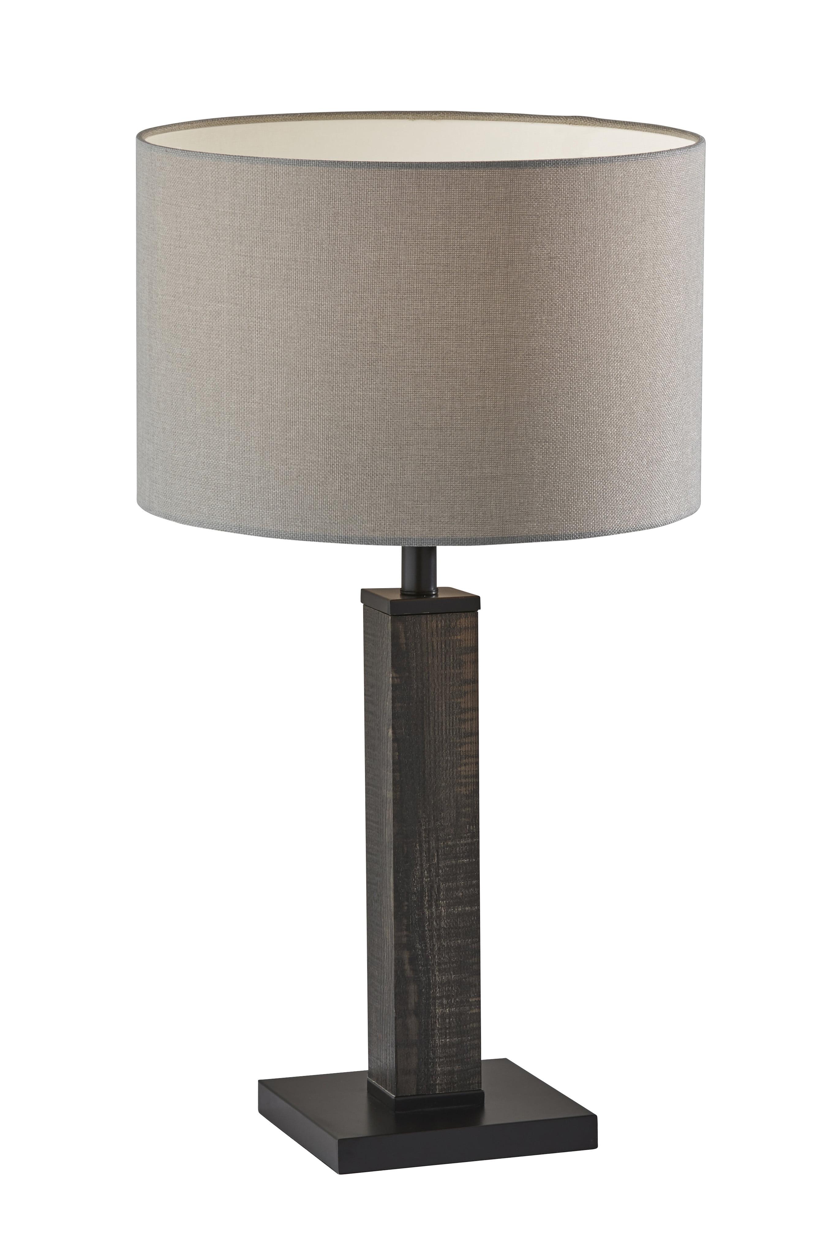 Kona Table Lamp Black - Adesso: Rustic Industrial Design, 3-Way Rotary Switch, Ambient Light