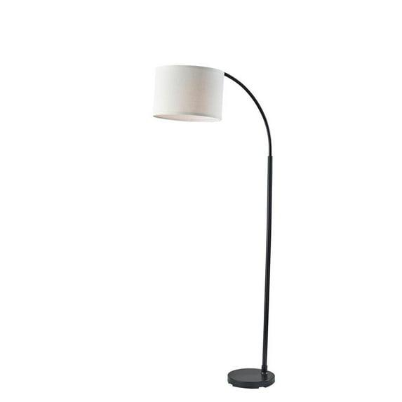 Adesso Jace Floor Lamp Black: Adjustable Arc, Overhead Reading Light, ETL Listed, Modern Design