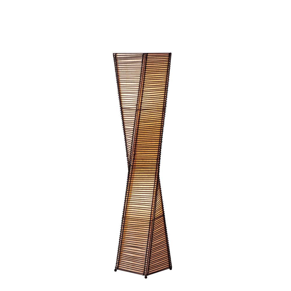 Stix Floor Lantern Black - Adesso: Twisting Cane Stick Design, ETL Listed, No Assembly Required