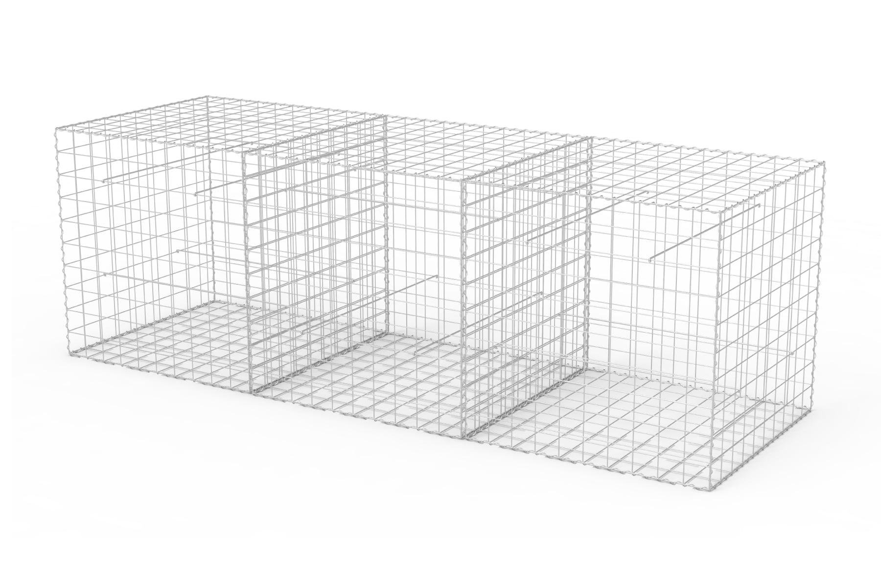 AdirPro Heavy Gauge Welded Gabion Basket, 3 Cubic Feet, 3 pack
