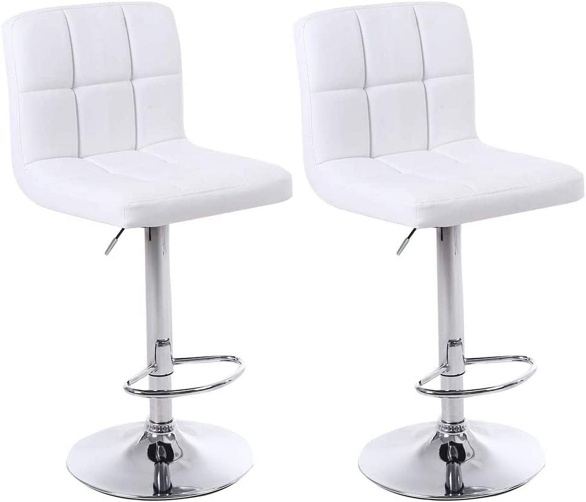 Bar Stools 1 Set Of 2, Counter Height Bar Stools, Square Cushion Bar Stools With Back, Footstool, Cafe, 2 Pieces