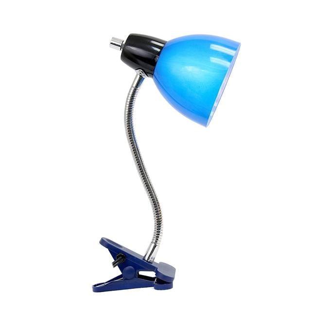 Adjustable Clip Lamp Light Blue - LimeLights: ETL Listed, No Assembly, 1-Year Warranty