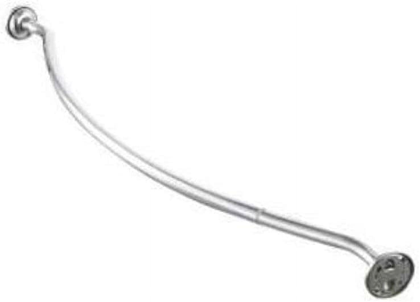 Adjustable Chrome Curved Shower Rod, 52-72 Inches