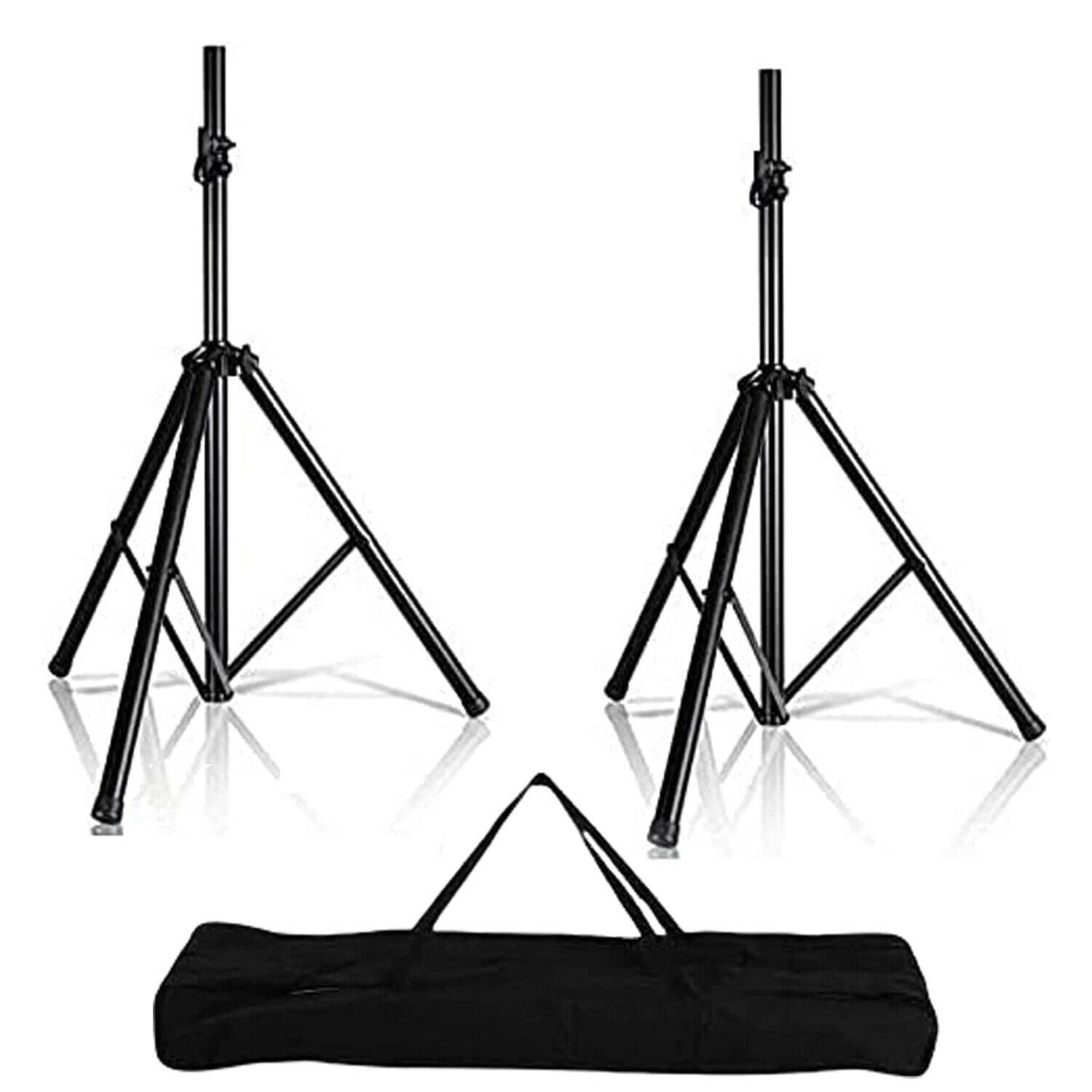 Inbox Zero 5 Core Speaker Stand Tripod Heavy Duty Adjustable Up to 72 Inch DJ Studio Monitor Stands Pole Mount