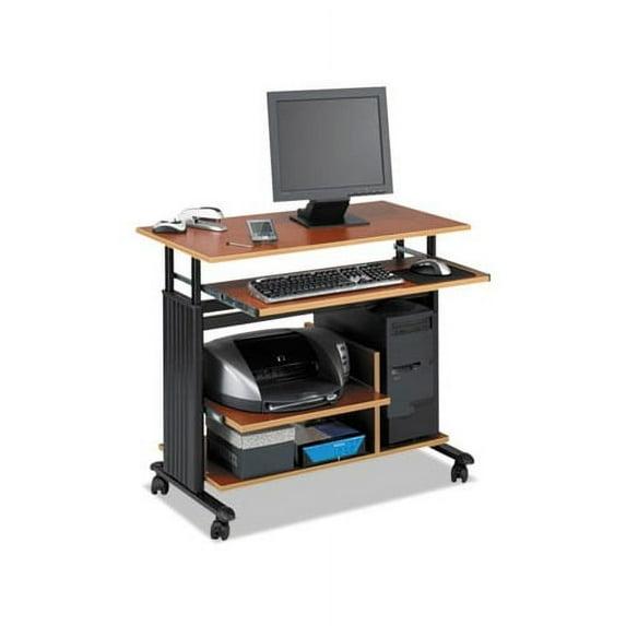 Safco MÜV Mini Tower Height Adjustable Wood Workstation in Cherry