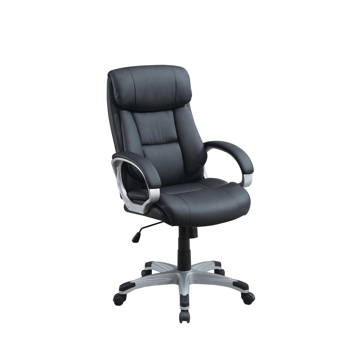 Simple Relax Adjustable Height Office Chair with Padded Armrests, Black