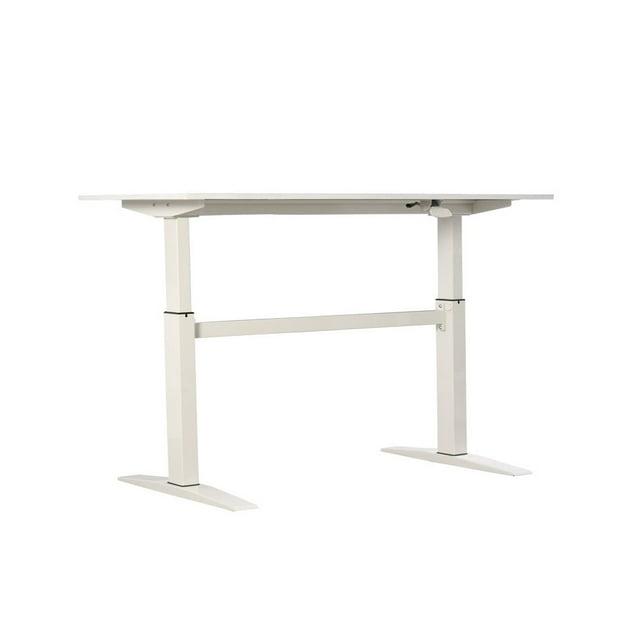 Adjustable Height Standing Office Desk  MDF Melamine Top In White Color