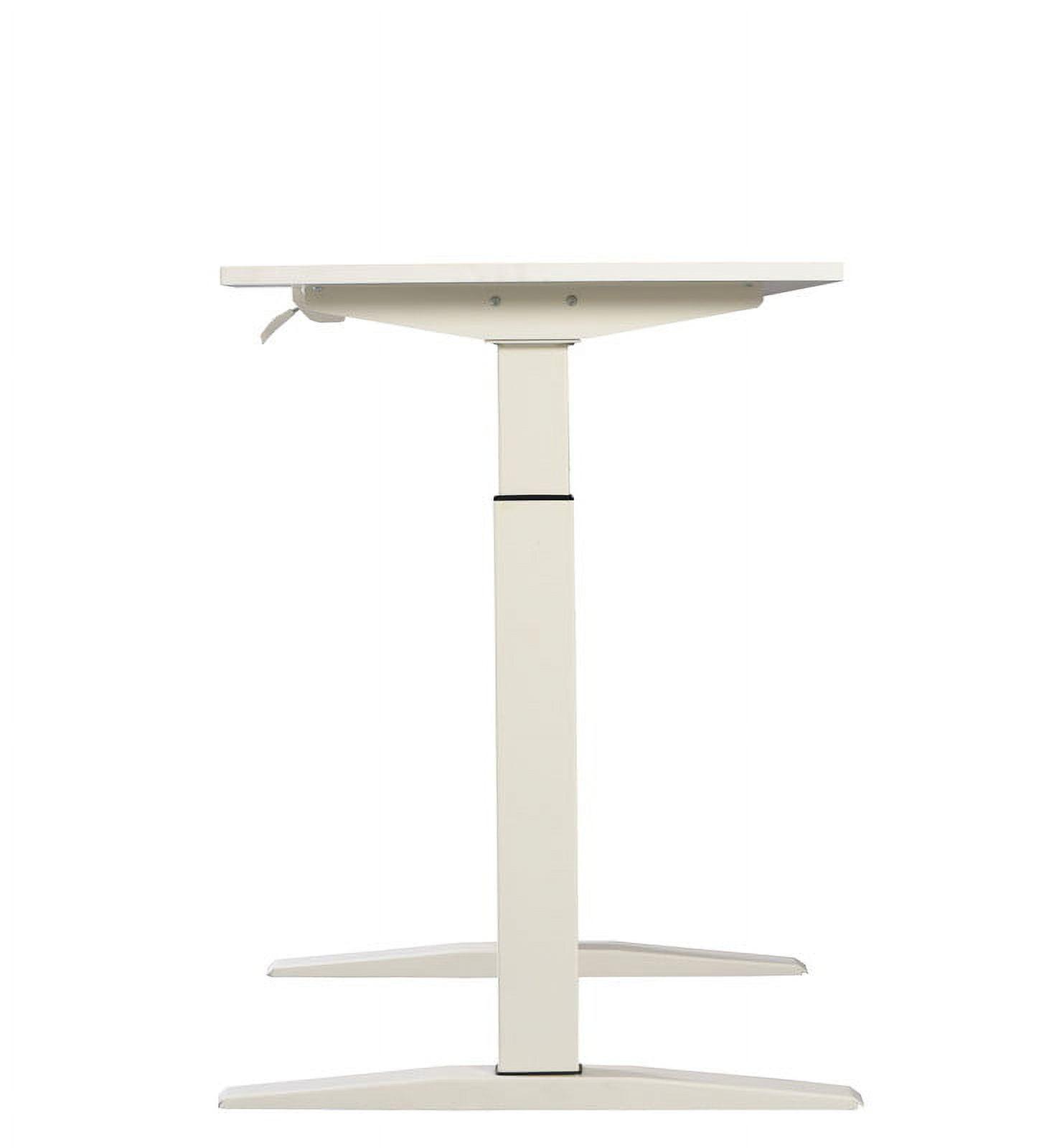Adjustable Height Standing Office Desk  MDF Melamine Top In White Color