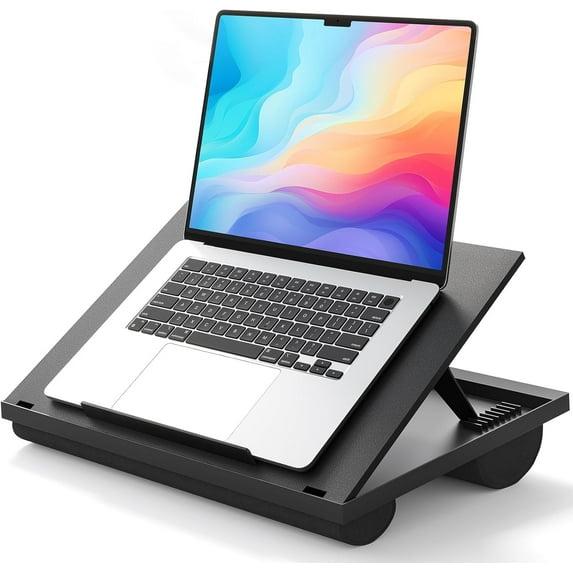 Adjustable Laptop Stand with 8 Angles - Dual Cushion Desk for Sofa, Bed, Car or Work Table by HUANUO