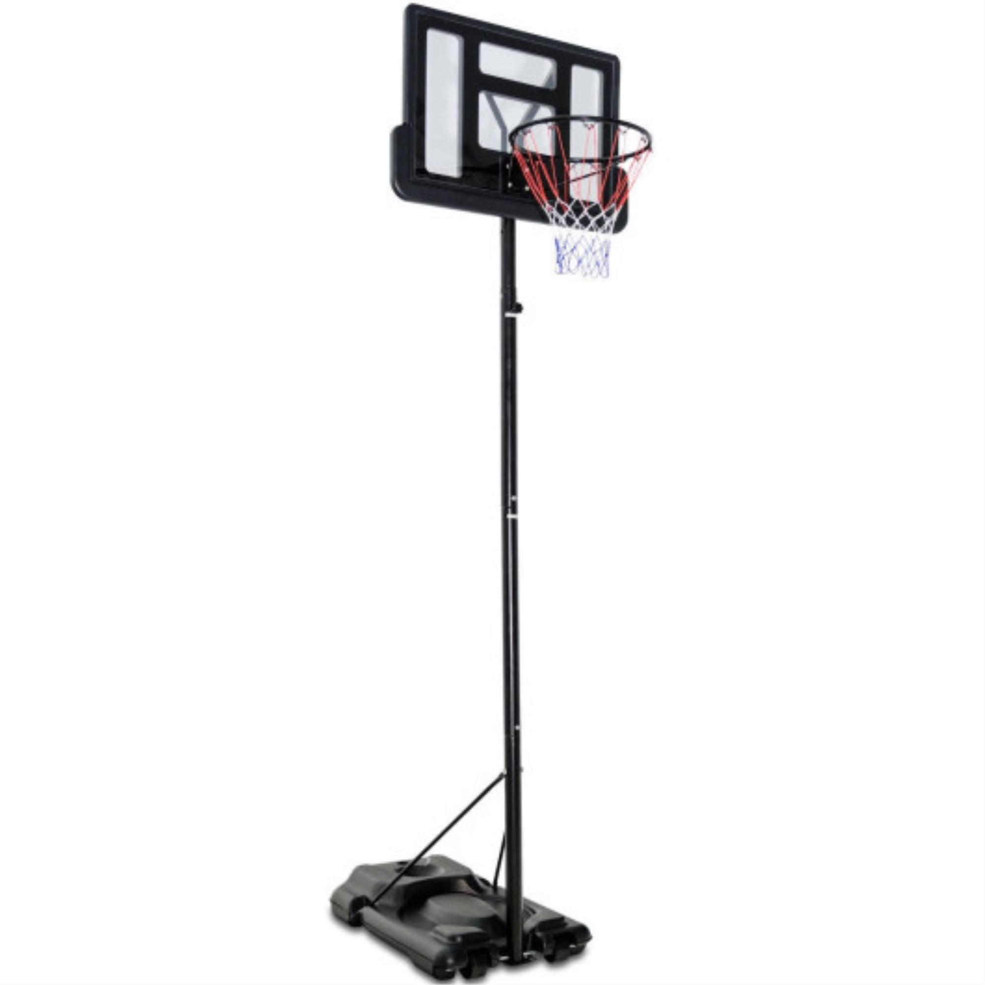 Spaco Height Adjustable Portable Shatterproof Backboard Basketball Hoop with 2 Nets, Portable Basketball Hoop for Kids Teenagers Youth and Adults with Stand & Backboard Fillable Base