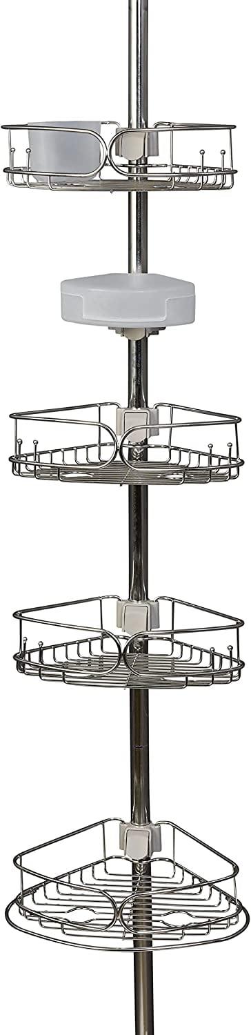Rebrilliant Gare Tension Pole Stainless Steel Shower Caddy