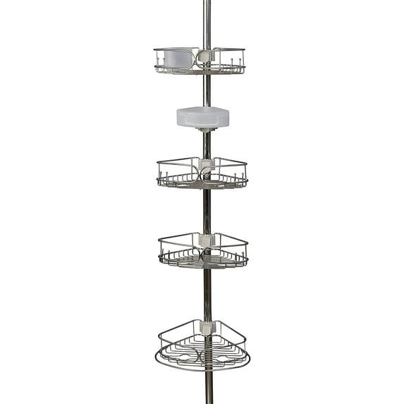 Rebrilliant Gare Tension Pole Stainless Steel Shower Caddy