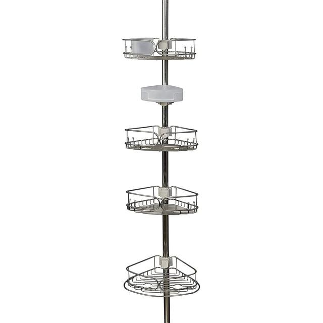 Rebrilliant Gare Tension Pole Stainless Steel Shower Caddy