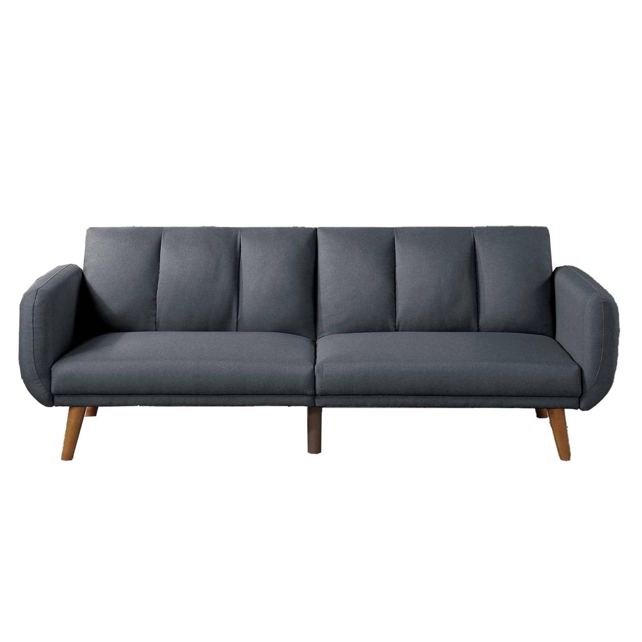 Elegant Light Gray Tufted Loveseat with Removable Cushions