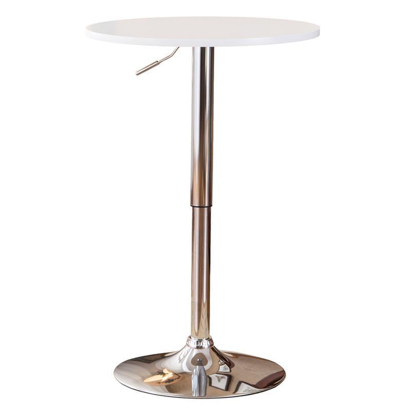Casual Contemporary Round Wood Counter Height Bar Table