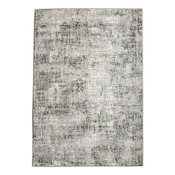 Livigno 1241 Transitional Striated Grey 5x8 Area Rug
