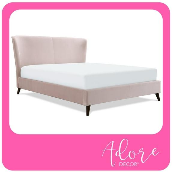 Adore Decor Adele Jupiter Wingback Upholstered Platform Bed