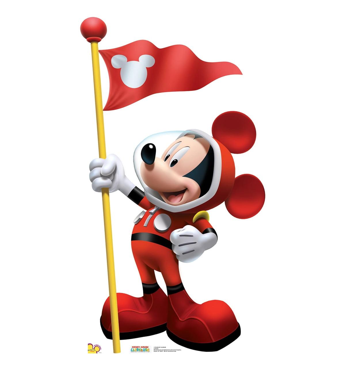 Mickey in Space 60'' Red Cardboard Standup