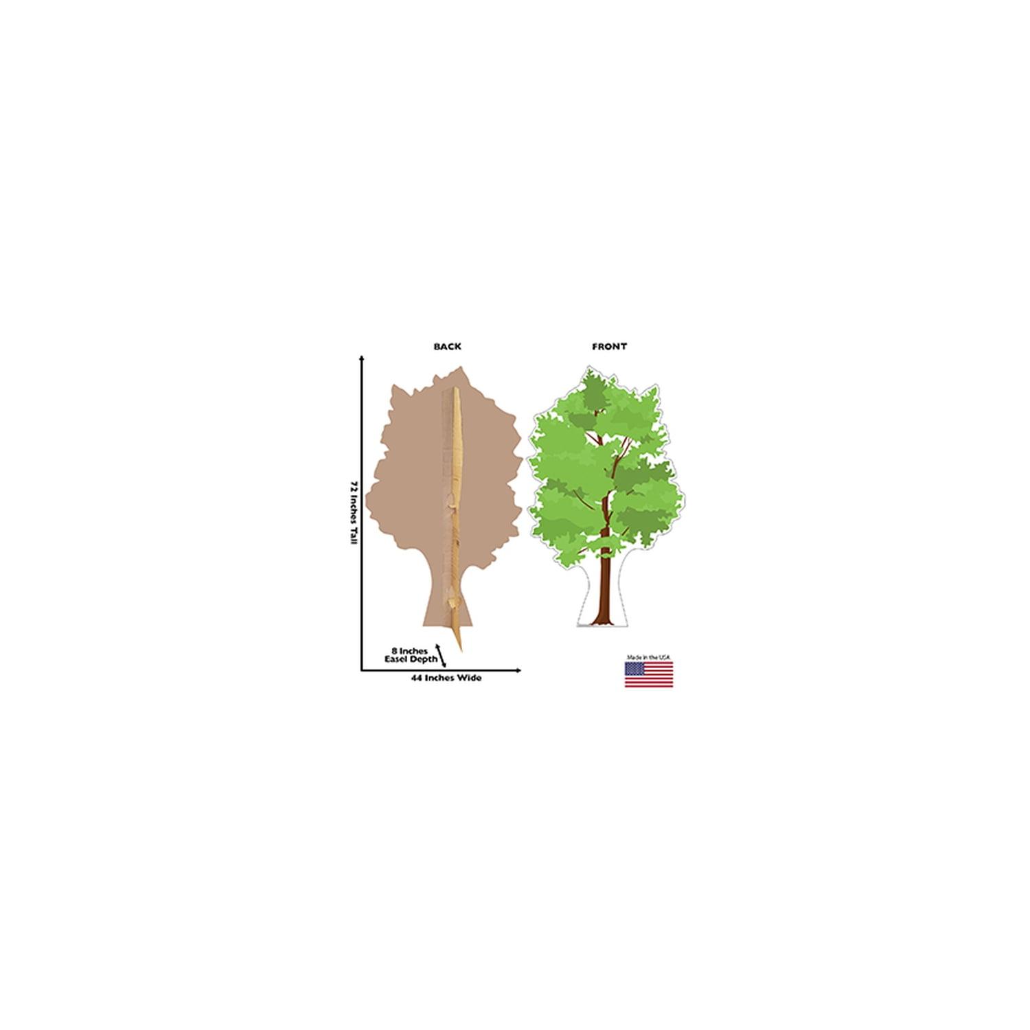 Life-Size Green Tree Cardboard Cutout Standee