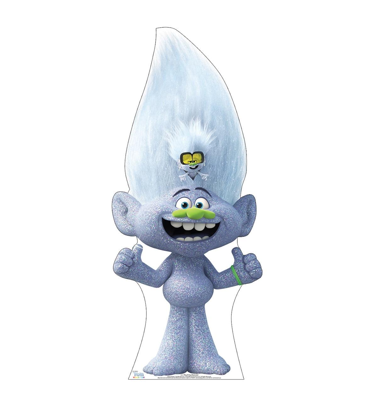 Tiny & Guy Diamond Trolls World Tour Lifesize Cardboard Cutout