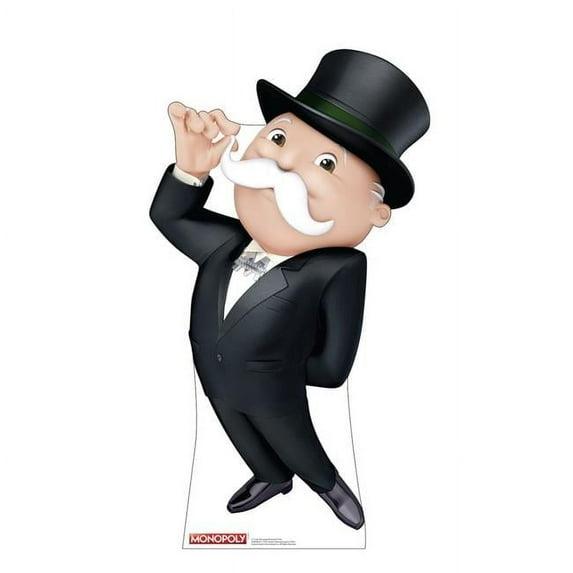 48 x 27 in. Life-Size Cardboard Cutout of Mr. Monopoly Moustache Twirl
