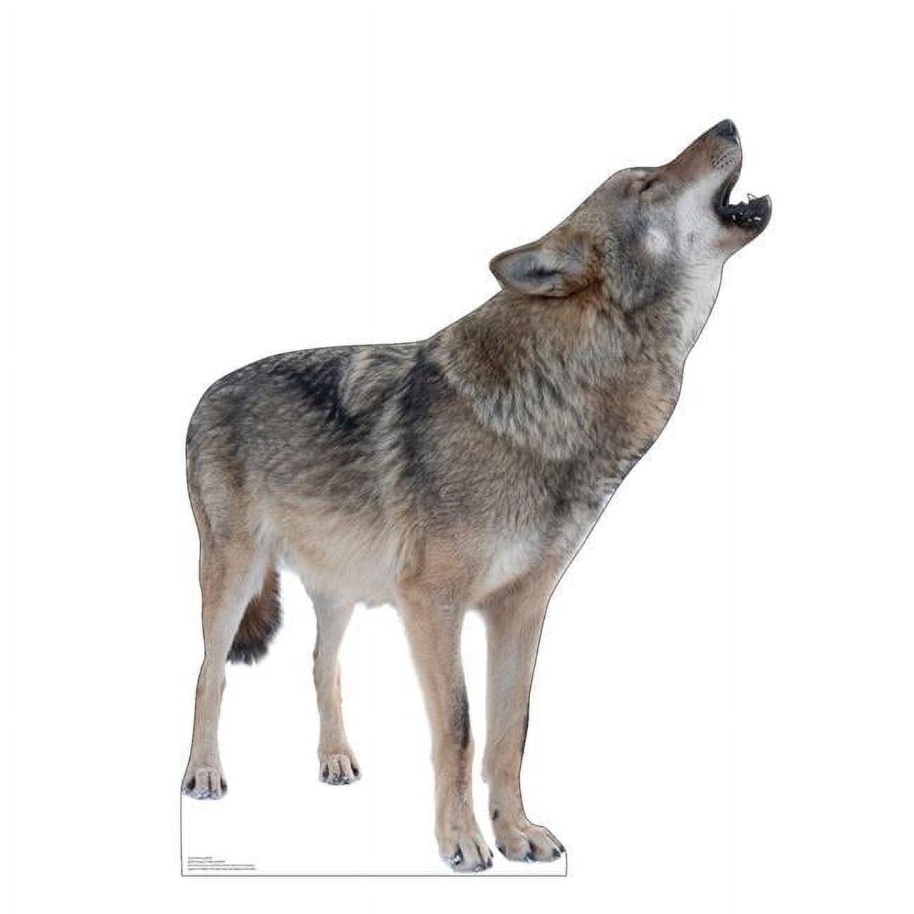 Life-Size Howling Wolf Cardboard Cutout Decor