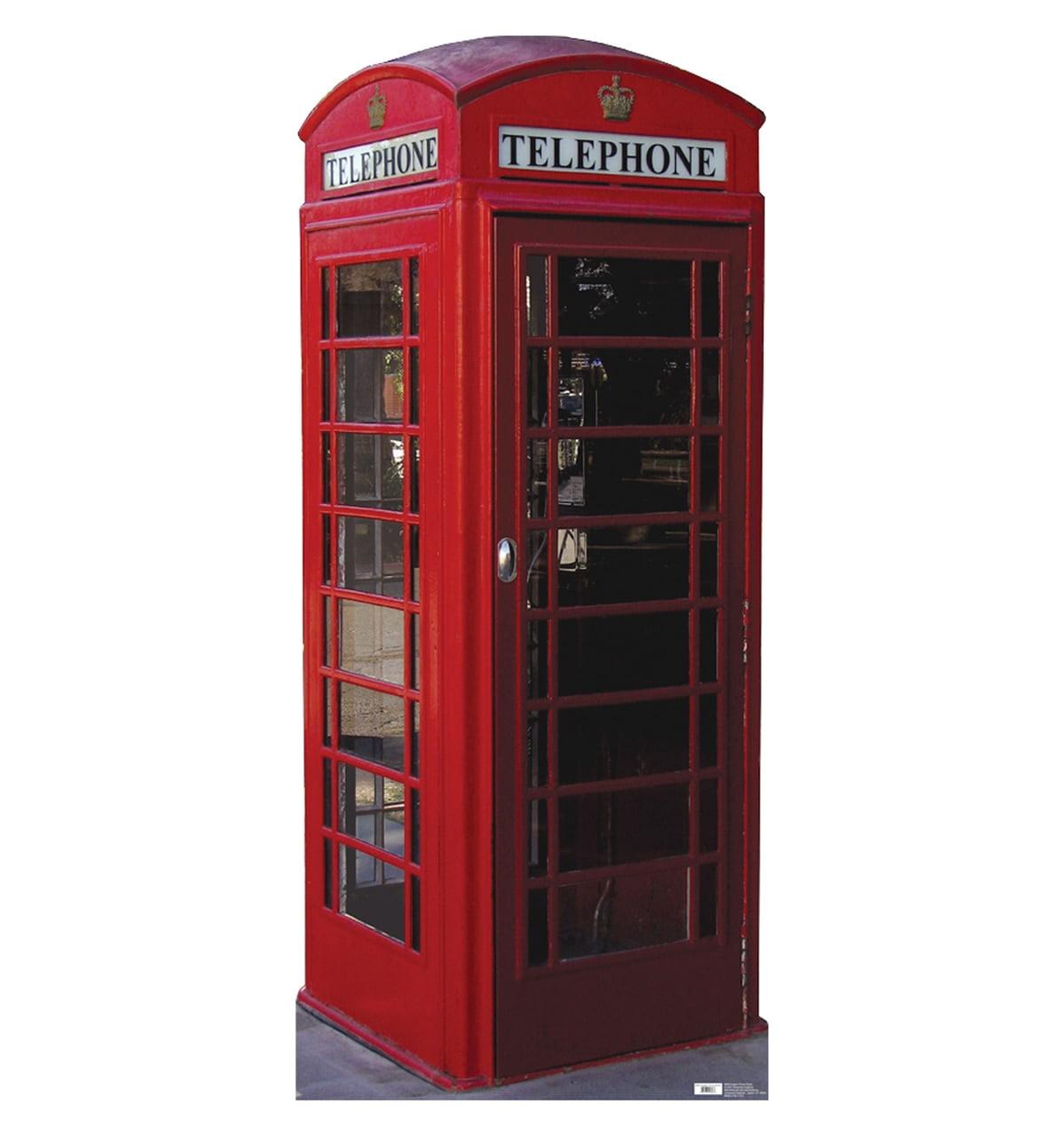 English Phone Booth Life-Size Cardboard Stand-Up