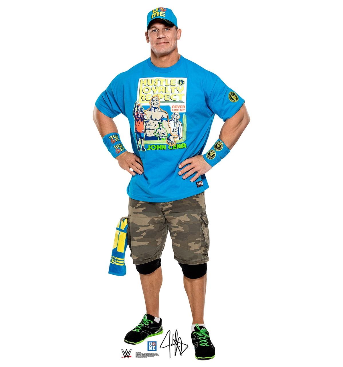 John Cena Life-Size WWE Cardboard Standup with Light Blue Shirt