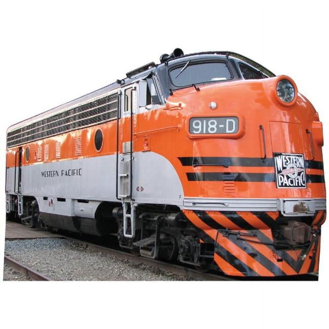 Life-Size Orange and Black Train Cardboard Stand-Up