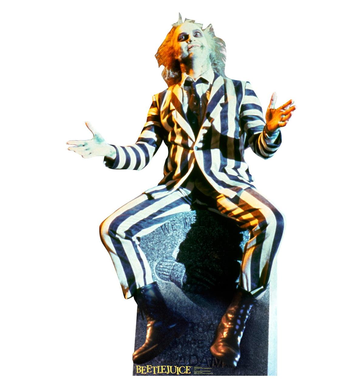 Beetlejuice Life-Size Cardboard Standup with Striped Suit