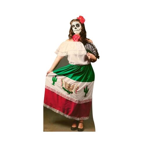 68'' Day of the Dead Woman Cardboard Stand-Up Decoration