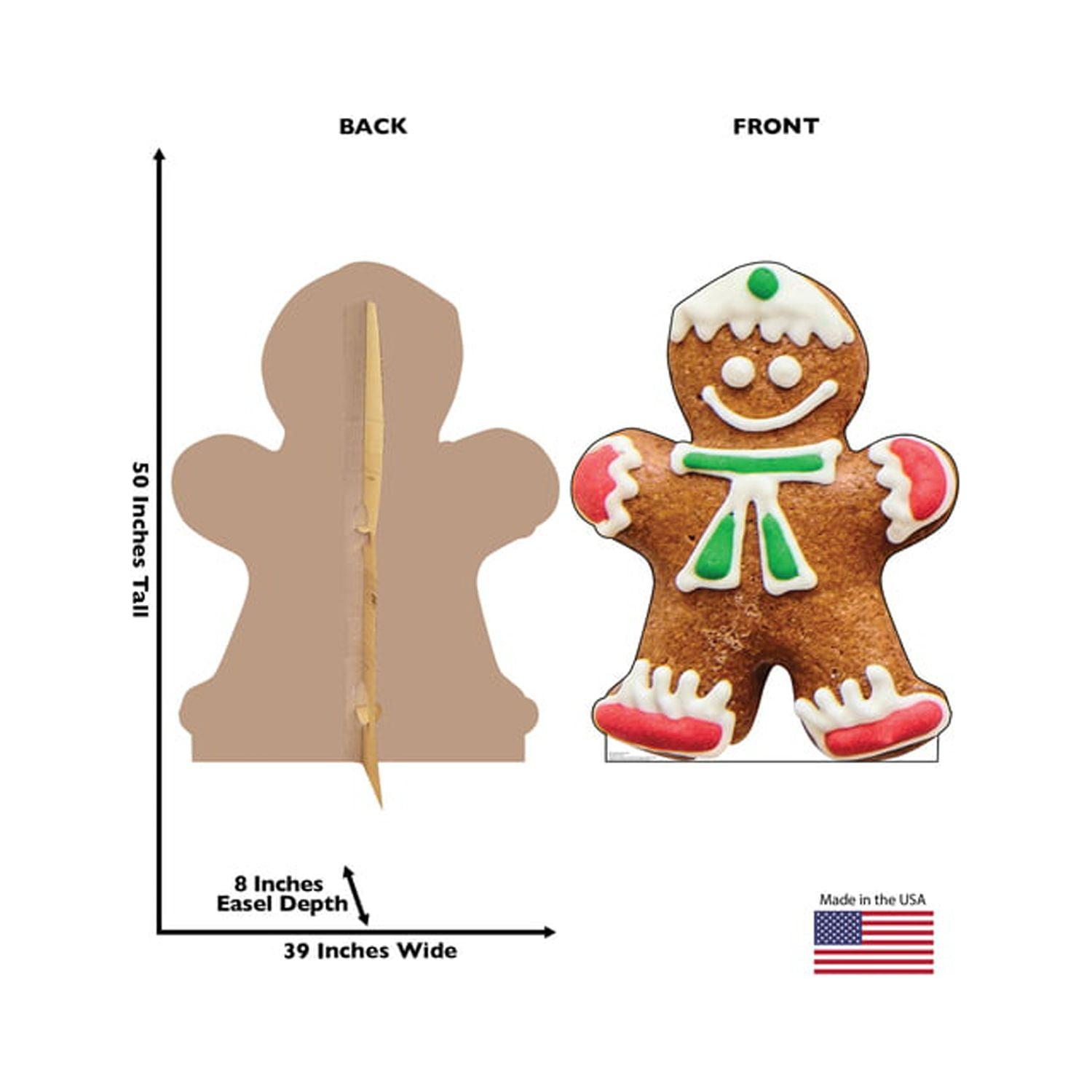 Life-Size Gingerbread Man Cookie Cardboard Cutout