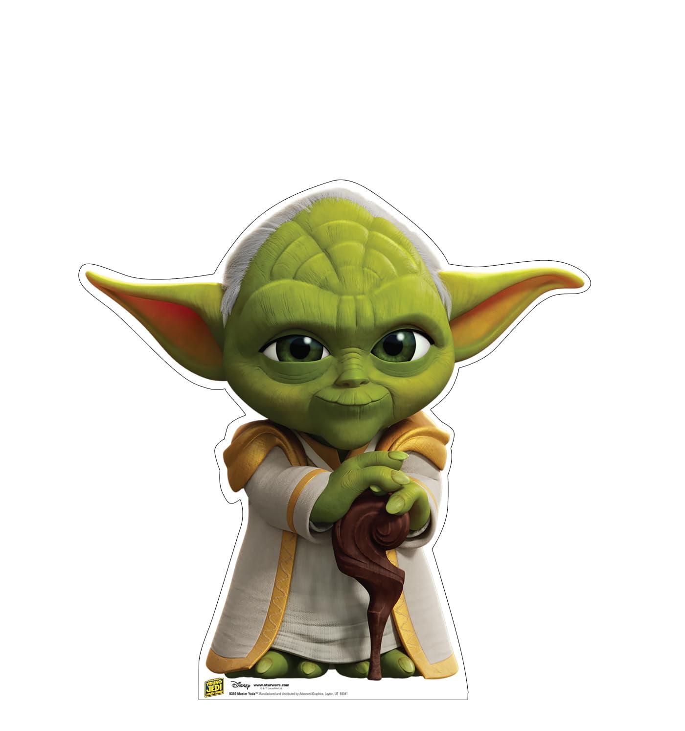 33" Green and White Master Yoda Cardboard Cutout