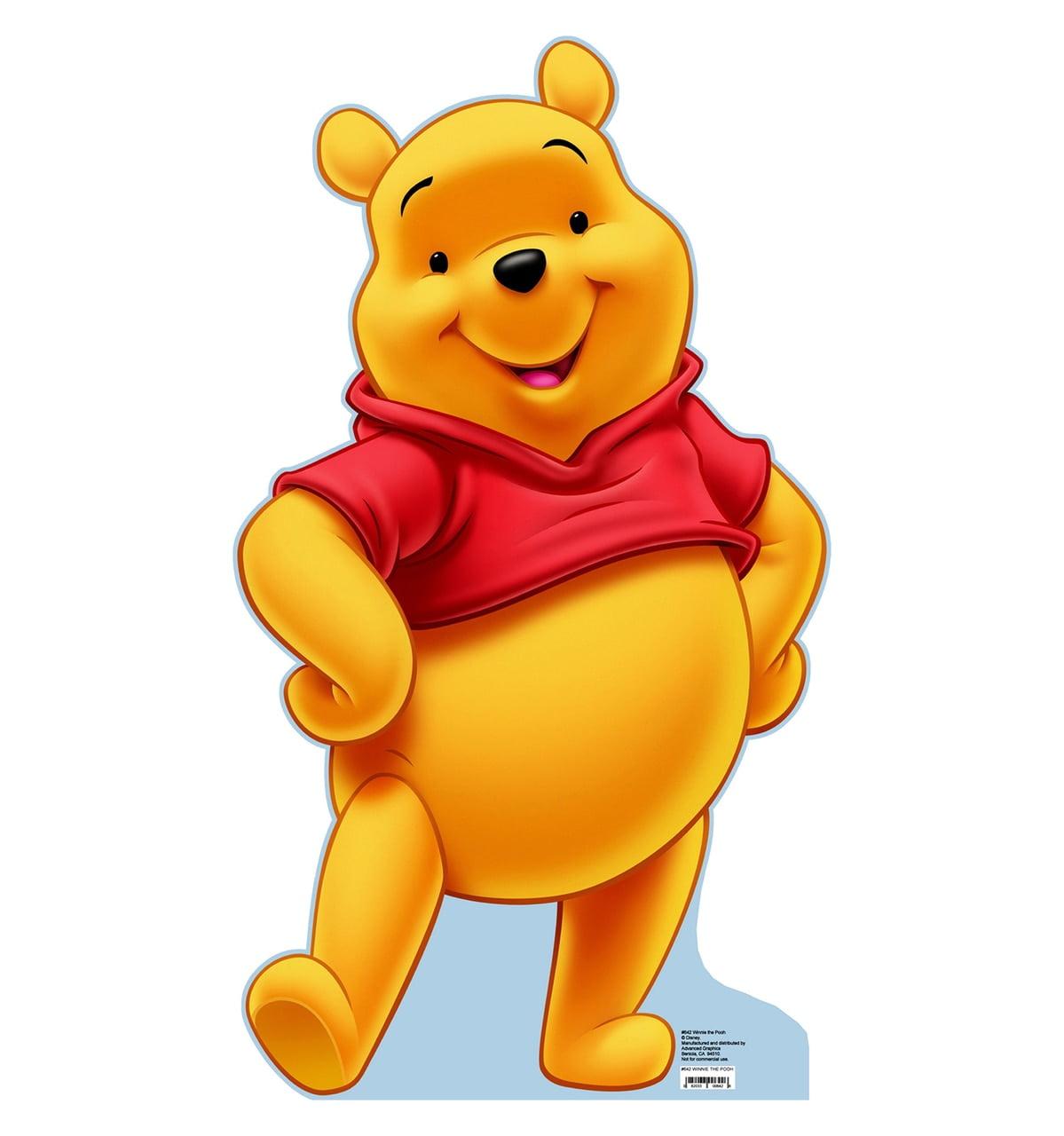 Winnie the Pooh Life-Size Yellow and Red Cardboard Cutout