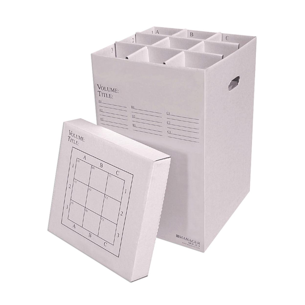 White Stackable 9-Slot Plastic Rolled File Storage