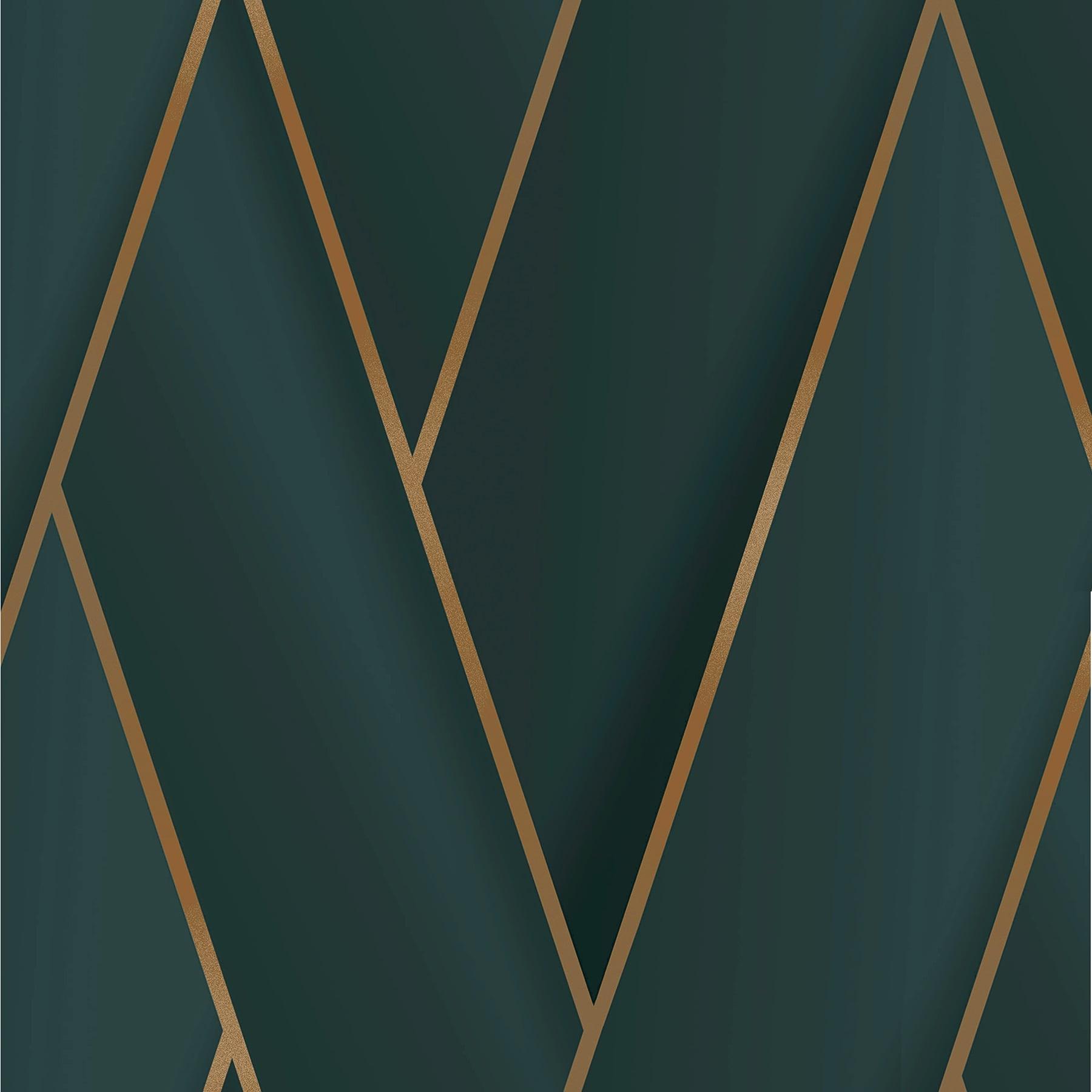 Advantage Blue, Manfred Teal Modern Herringbone Wallpaper