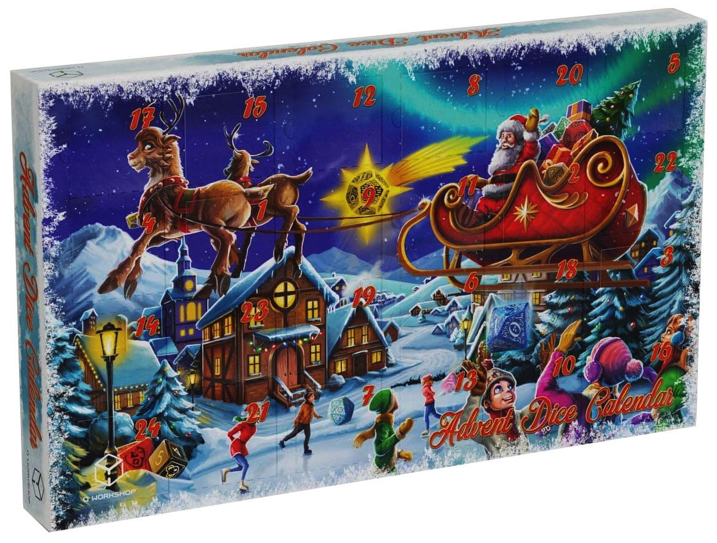 Festive Advent Dice Calendar with Metal Coin