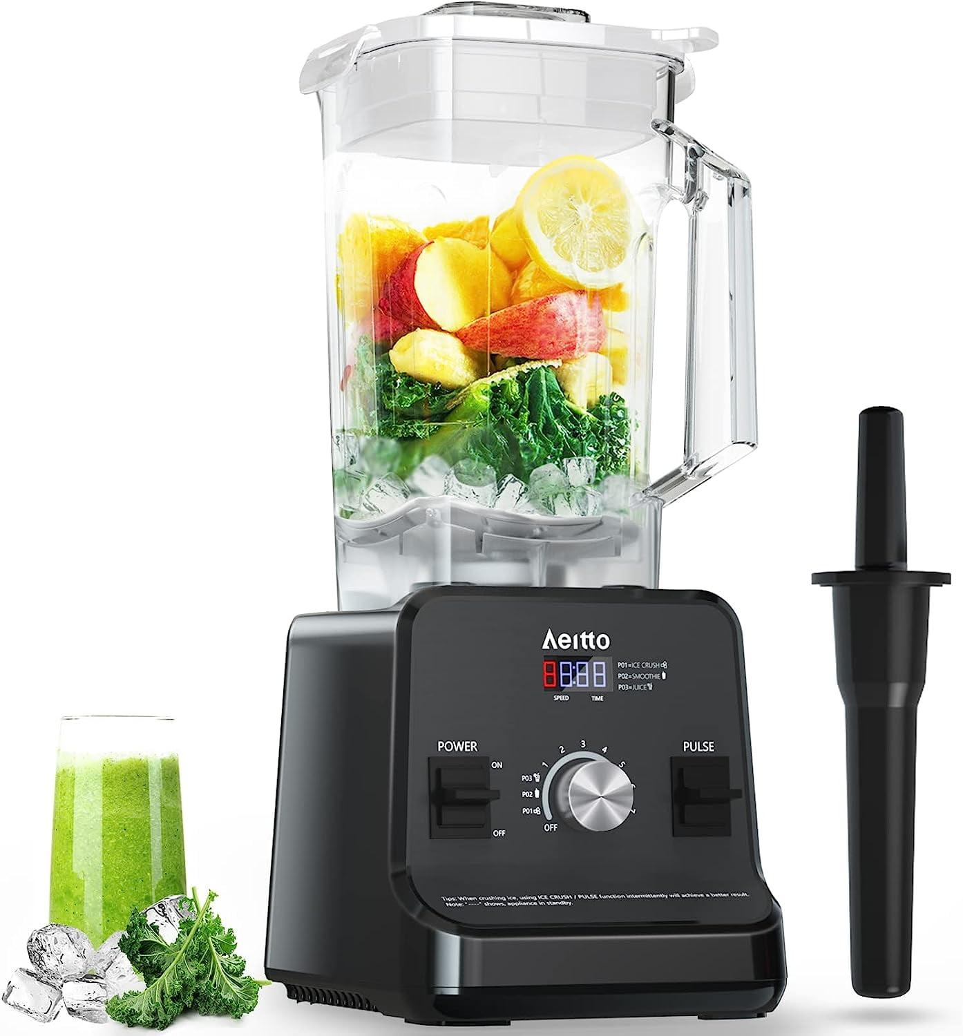 Aeitto 1500W Black Countertop Blender with 68oz Jar