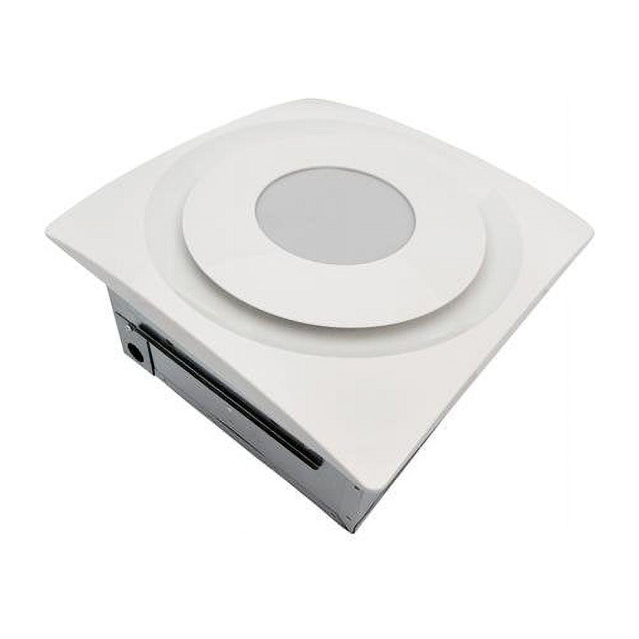 SlimFit White Bathroom Fan with LED Light and Humidity Sensor