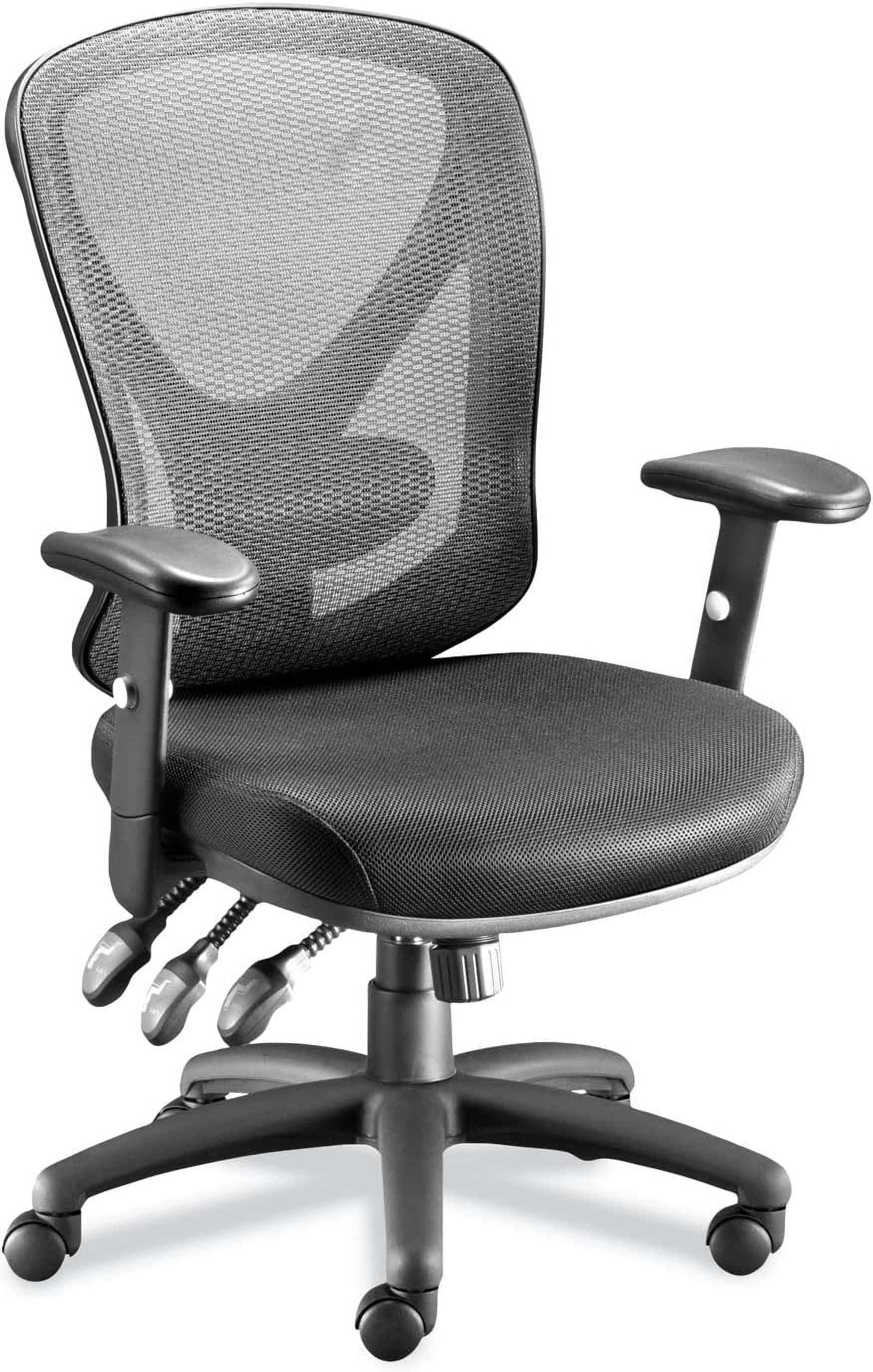 Aeson Series Multifunction Black Mesh Task Chair with Adjustable Arms