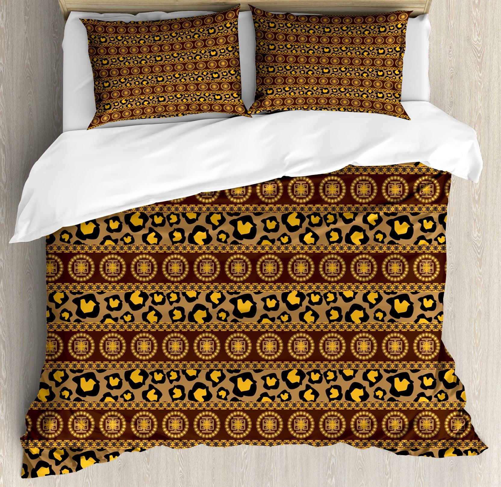 Ambesonne African Traditional Geometric Shapes Duvet Cover Set