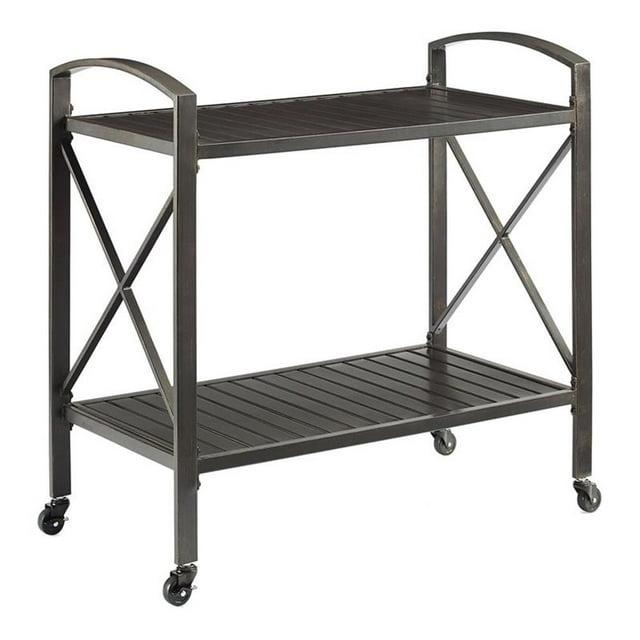 Kaplan Outdoor Steel Bar Cart Bronze - Crosley