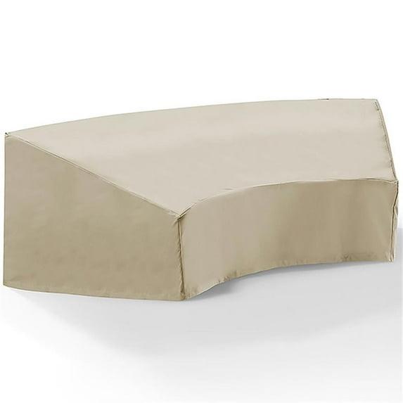 Crosley Outdoor Catalina Round Sectional Furniture Cover, Tan: Vinyl, Fits Wicker Sectional, 90 Day Warranty