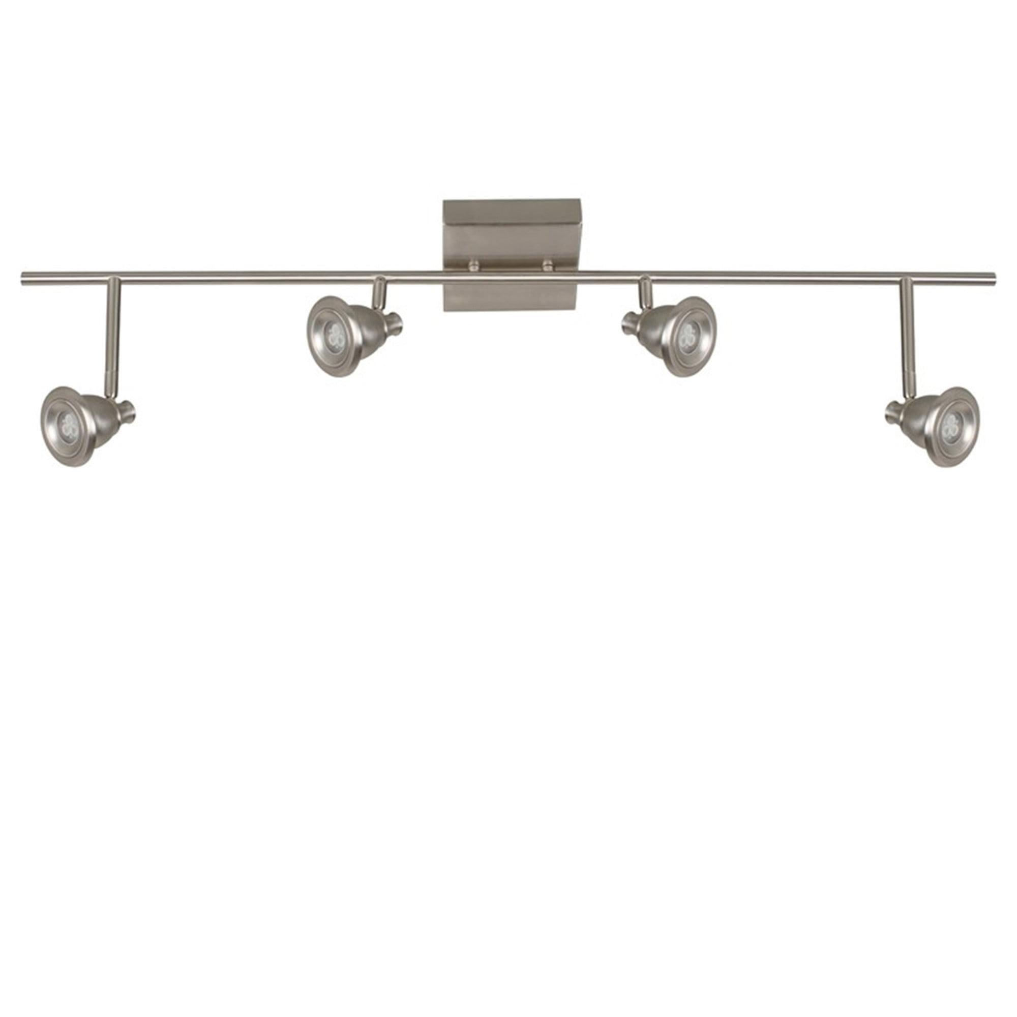 Satin Nickel 37" LED Fixed Rail Track Light Fixture