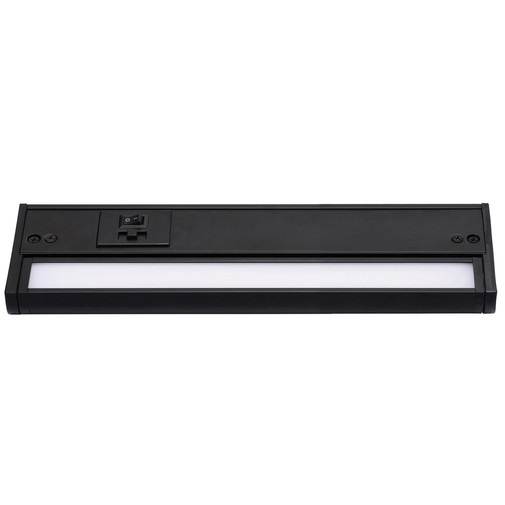 Elena 10" Black LED Under Cabinet Light with Frosted Diffuser