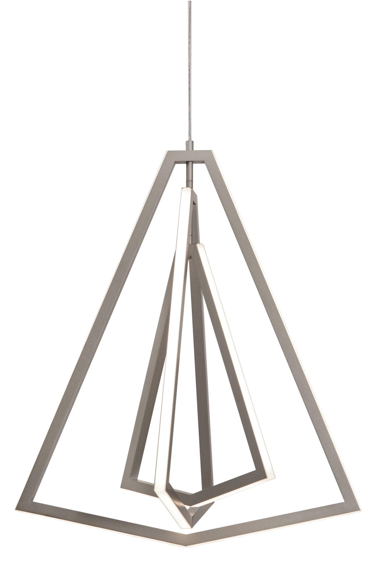 Afx Gnap27l30d1 Gianna 24" Wide Led Abstract Chandelier - Nickel