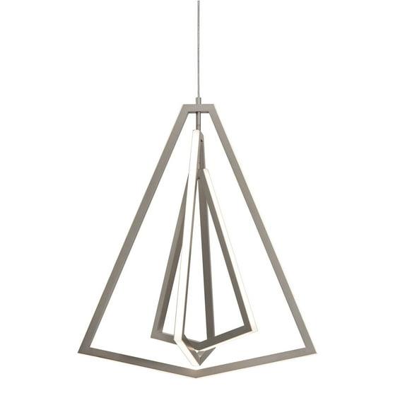 Afx Gnap27l30d1 Gianna 24" Wide Led Pendant - Nickel