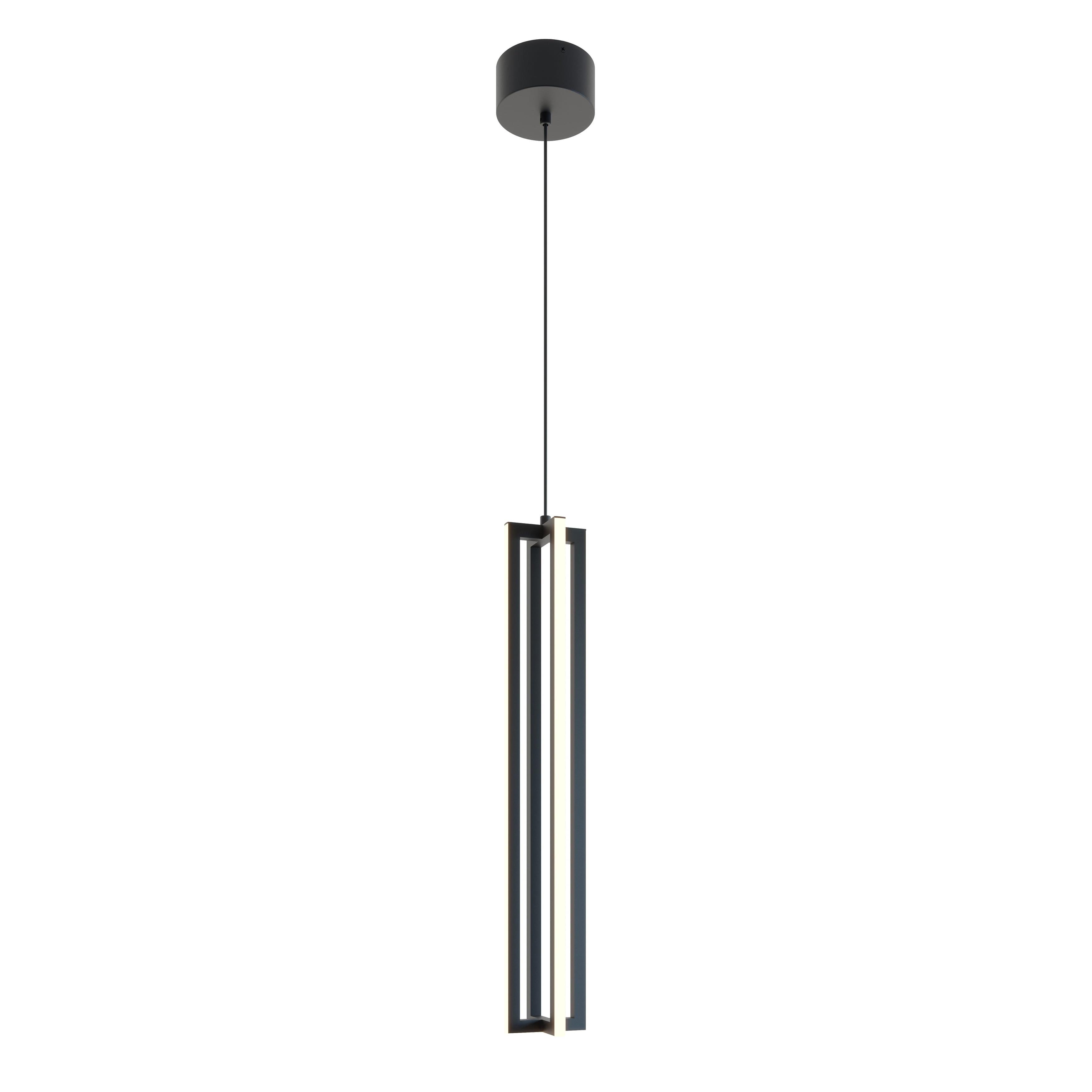 Cass 24" Black Steel LED Mini Pendant Light