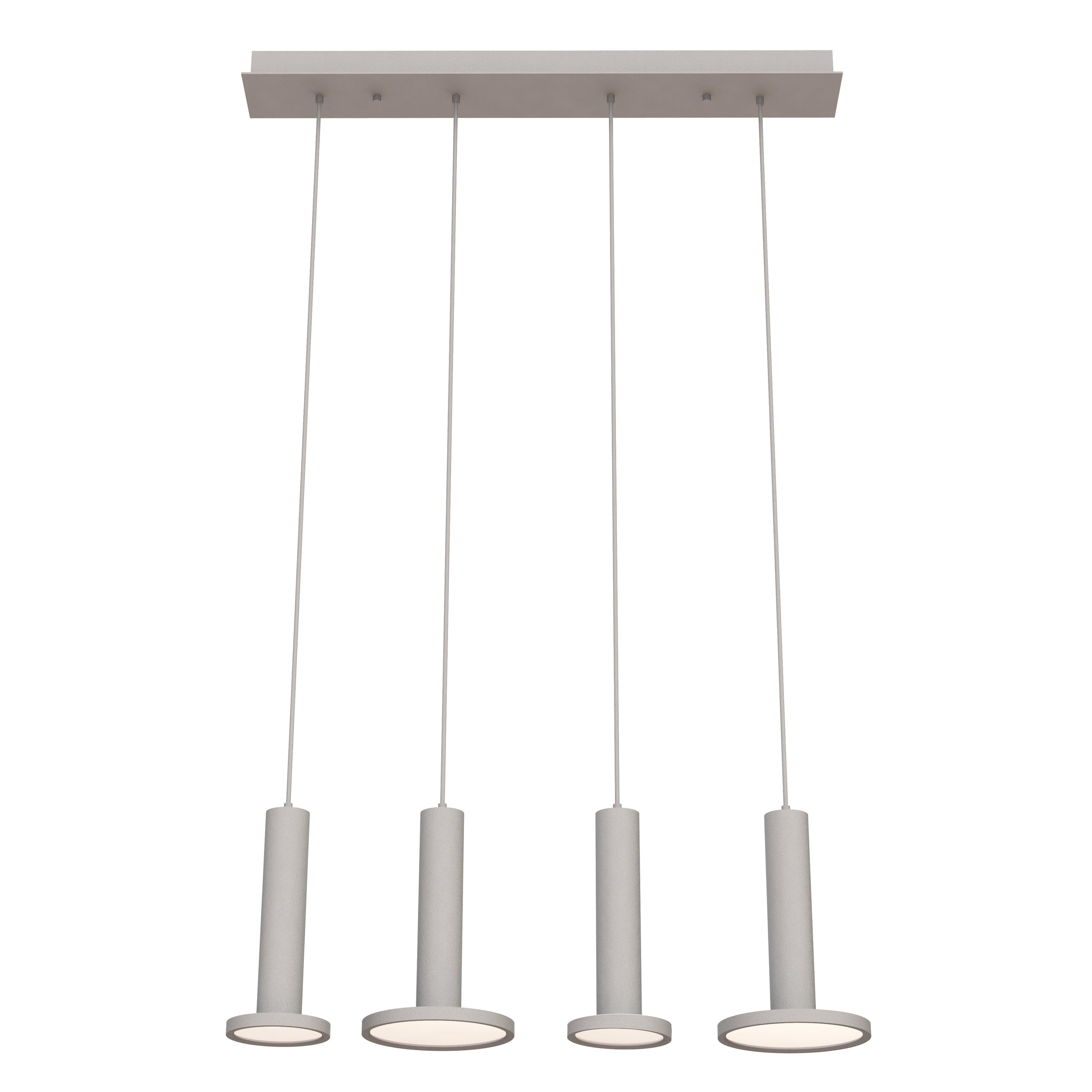 Luna Modern White LED Indoor/Outdoor Linear Pendant Light